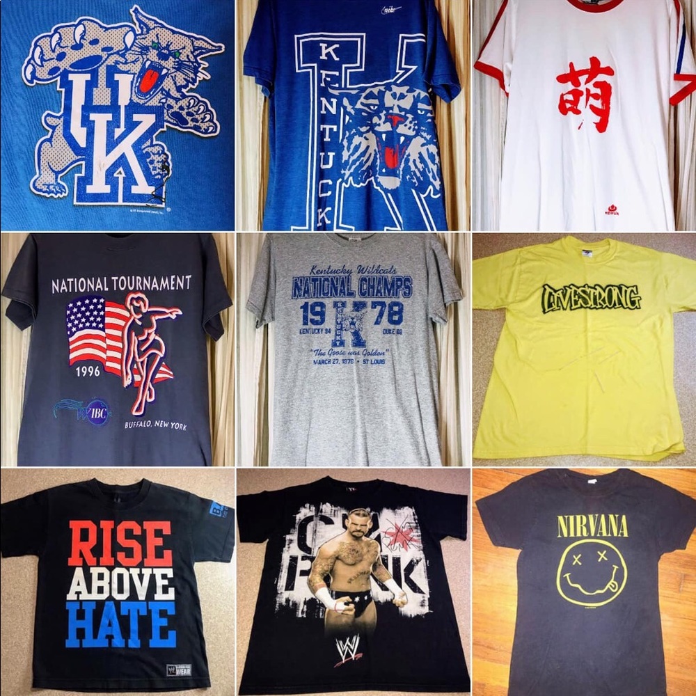 Vintage T Shirts Different Sizes and Prices